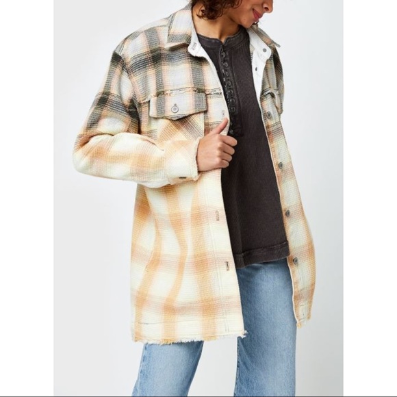 SOLD Free people anneli plaid ombré shirt jacket - Picture 3 of 11